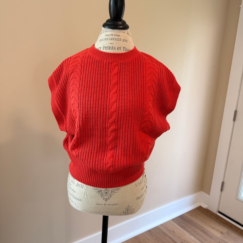 Broadway 38 Women's Orange Pullover Sweater Vest Size‎ M